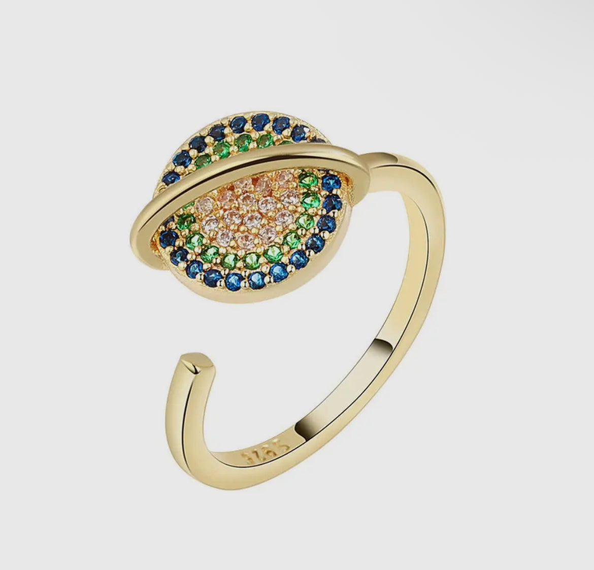 Spinner Evil Eye Ring ( Adjustable )