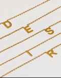 Desir 18K Gold Non-Tarnish Petite Classic Letter Necklace