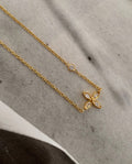 Clyra 18K Gold Non-Tarnish Dainty Flower Pendant Necklace