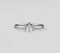 Cross Double Row Stacking Band Ring