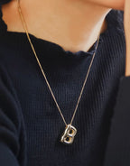 Hayes 18K Gold Non-Tarnish Balloon Alphabet Necklace