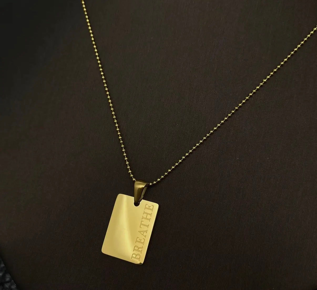 Inspiring Square Charm 18K Gold Plated S.Steel Necklace