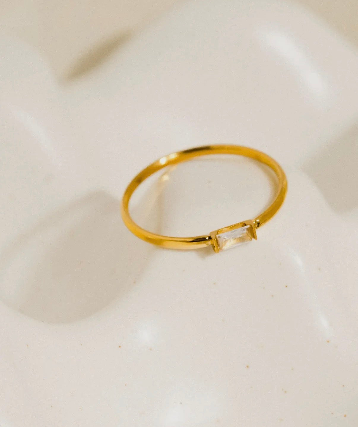 Côme 18K Gold Non-Tarnish Minimalist Thin Cz Band