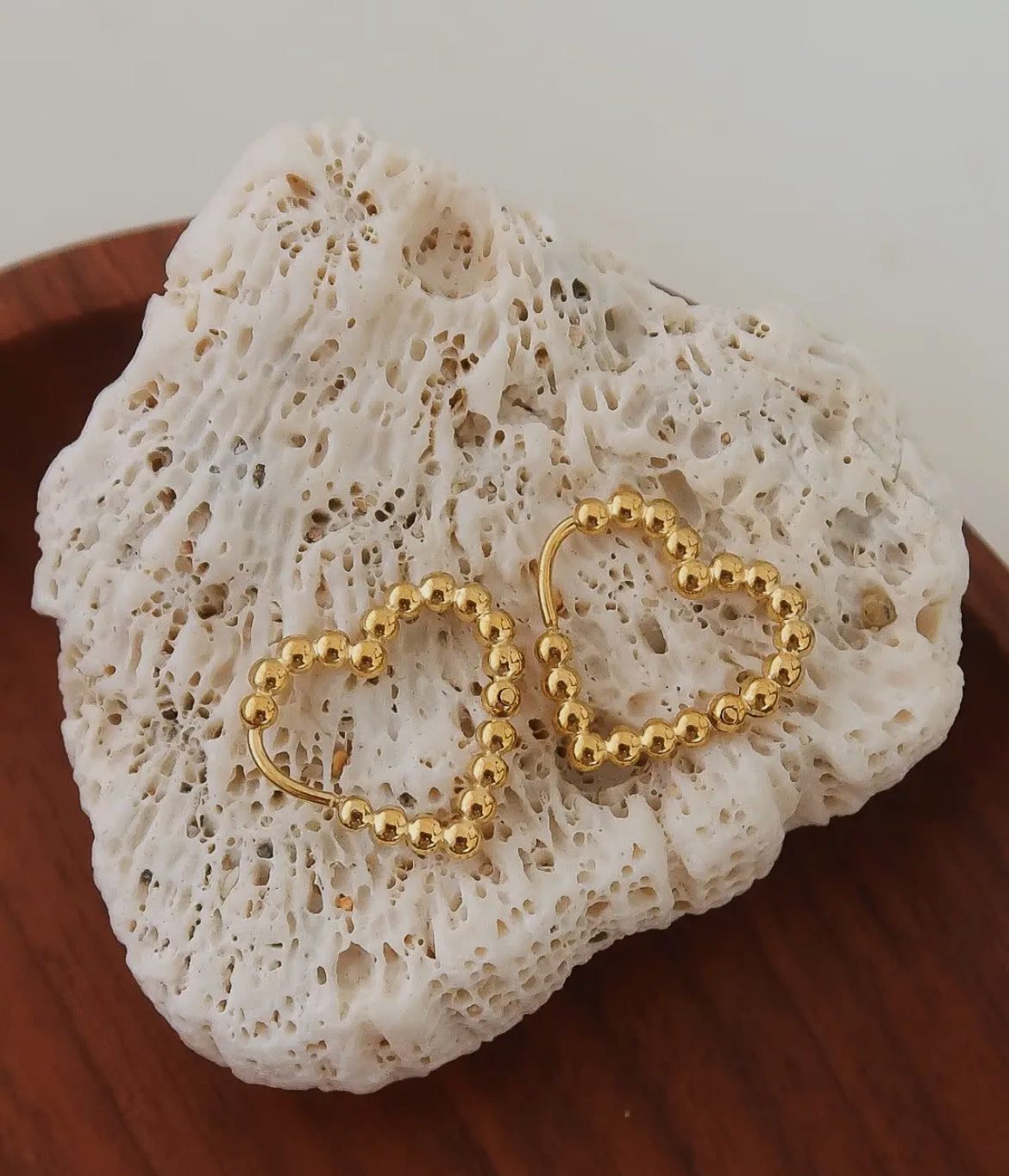 Heart Earrings-18K Gold Non-Tarnish
