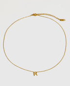 Desir 18K Gold Non-Tarnish Petite Classic Letter Necklace