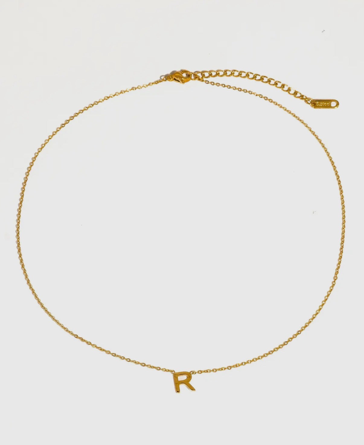 Desir 18K Gold Non-Tarnish Petite Classic Letter Necklace