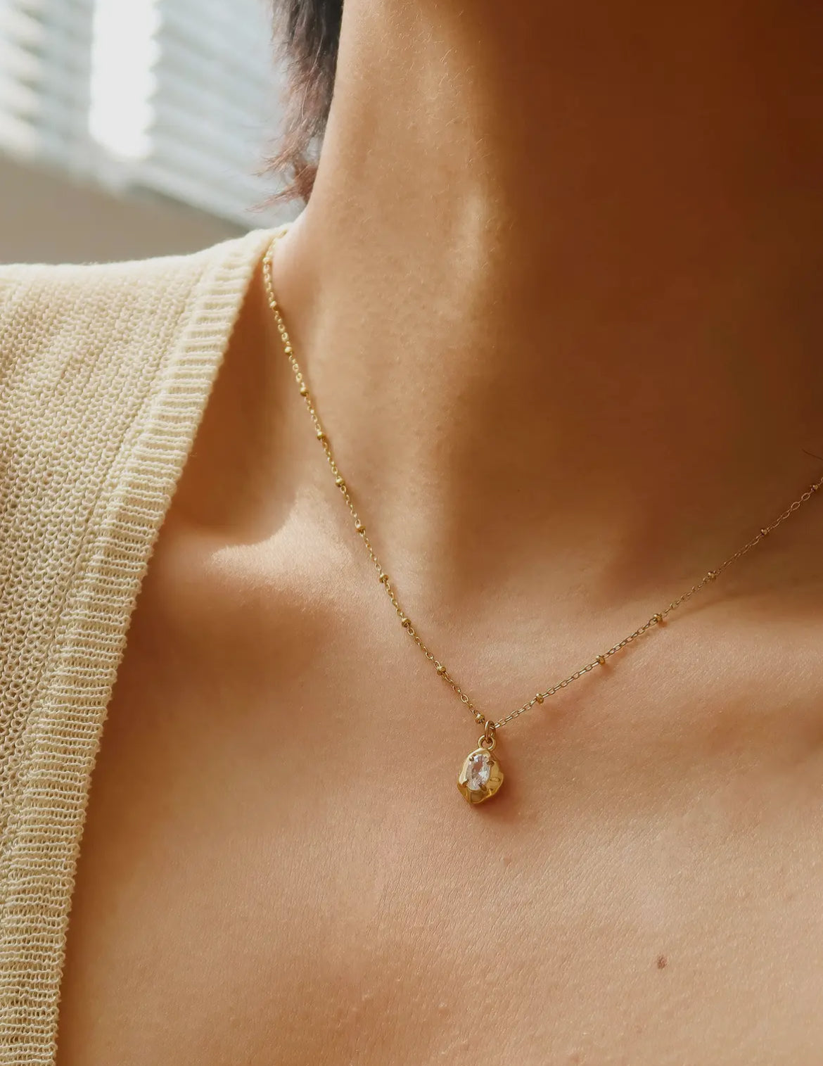 Ryleigh( Non-Tarnish) -Petite Cz Necklace