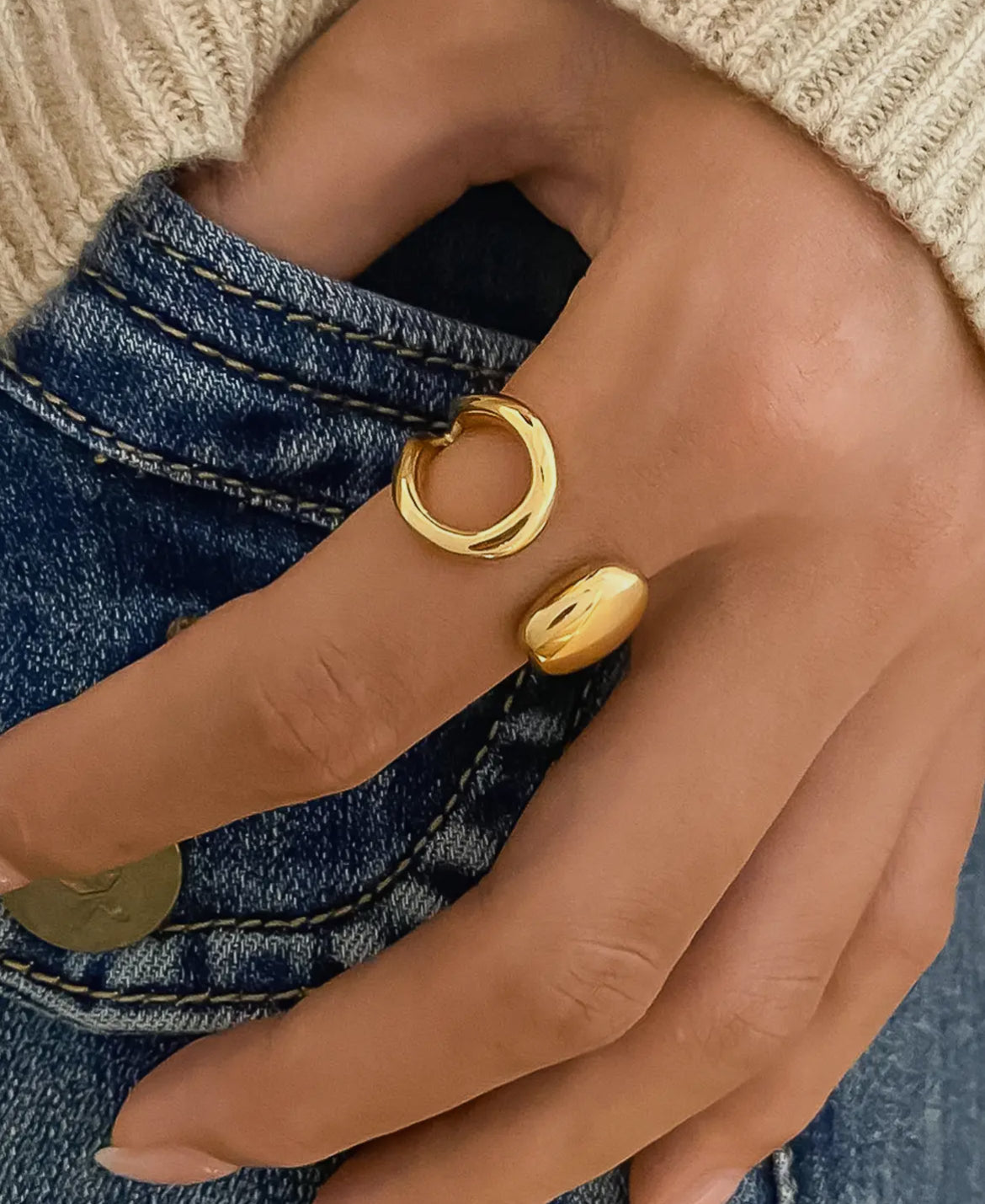 18k Gold Plated Non Tarnish Ring
