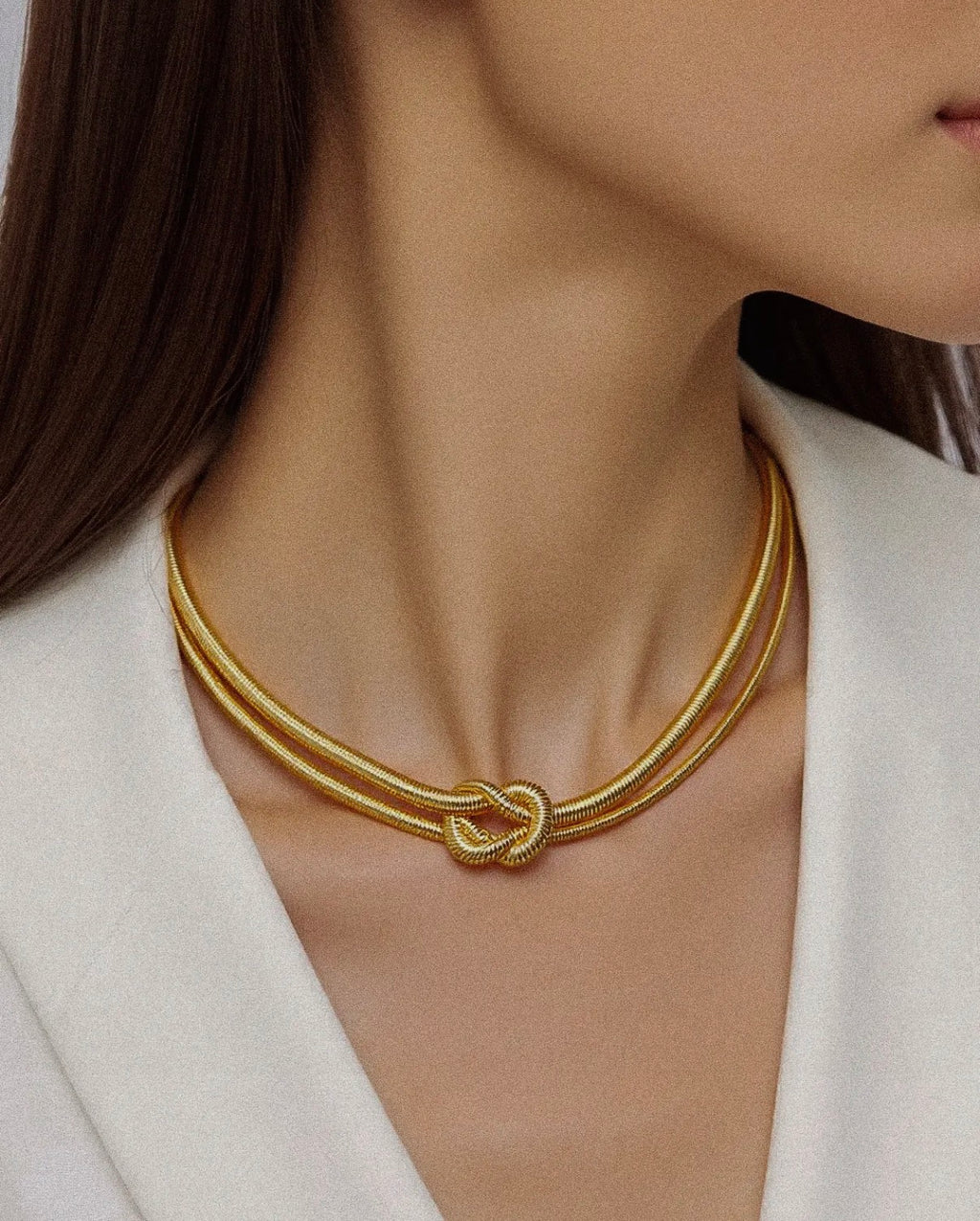 Evereign 18K Gold Non-Tarnish Knot Necklace