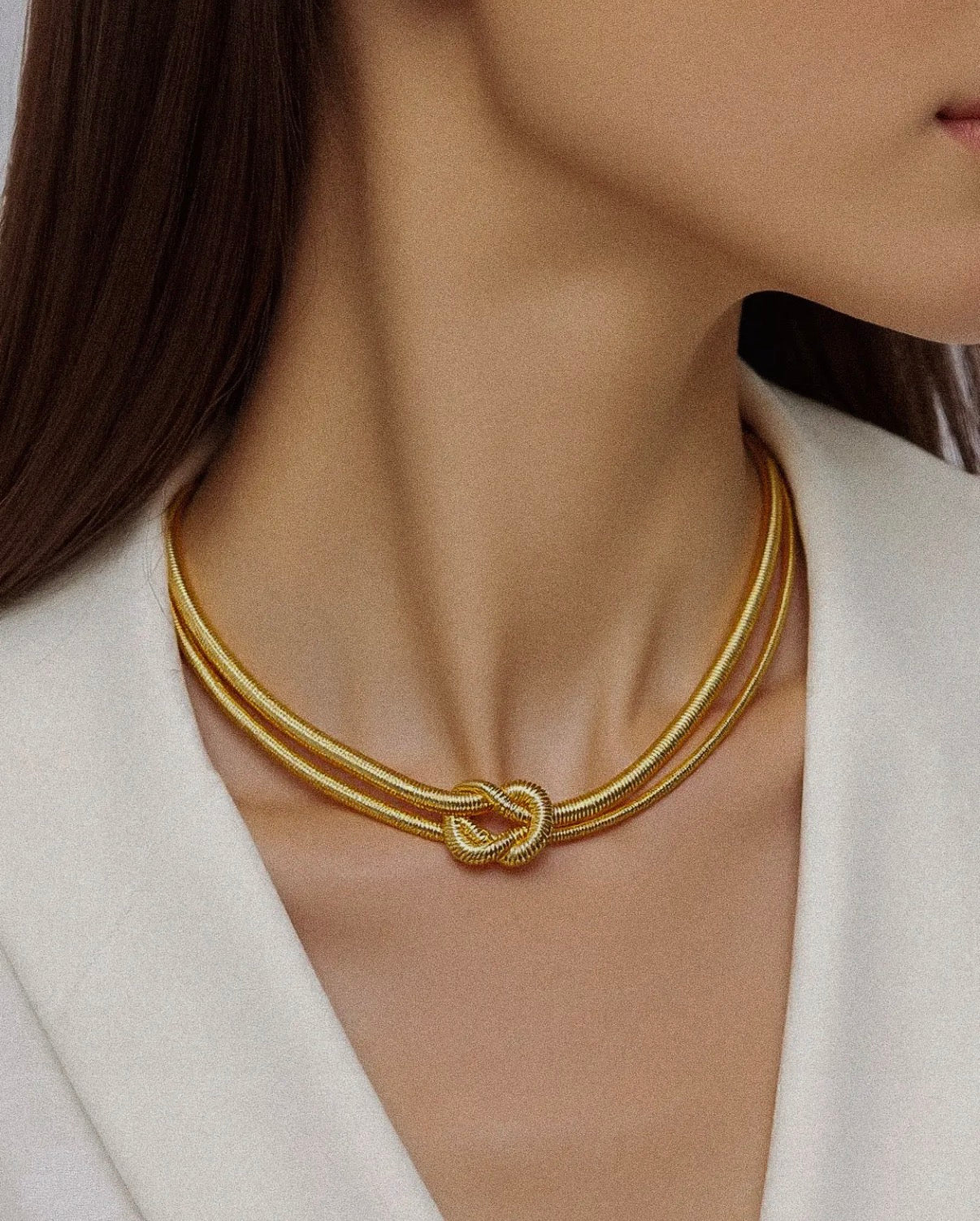 Evereign 18K Gold Non-Tarnish Knot Necklace
