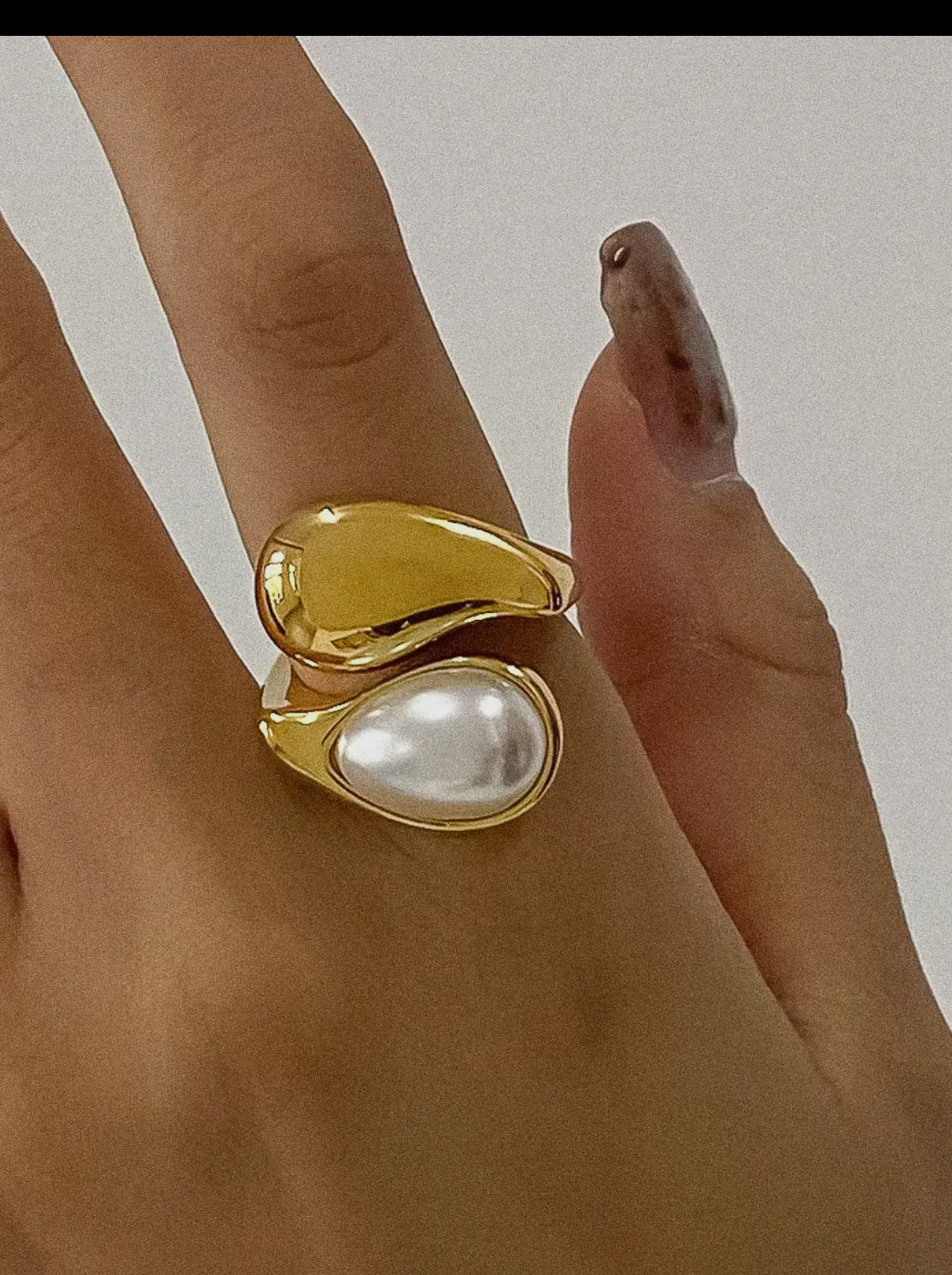 YingYang Ring 18k Gold Plated Non Tarnish