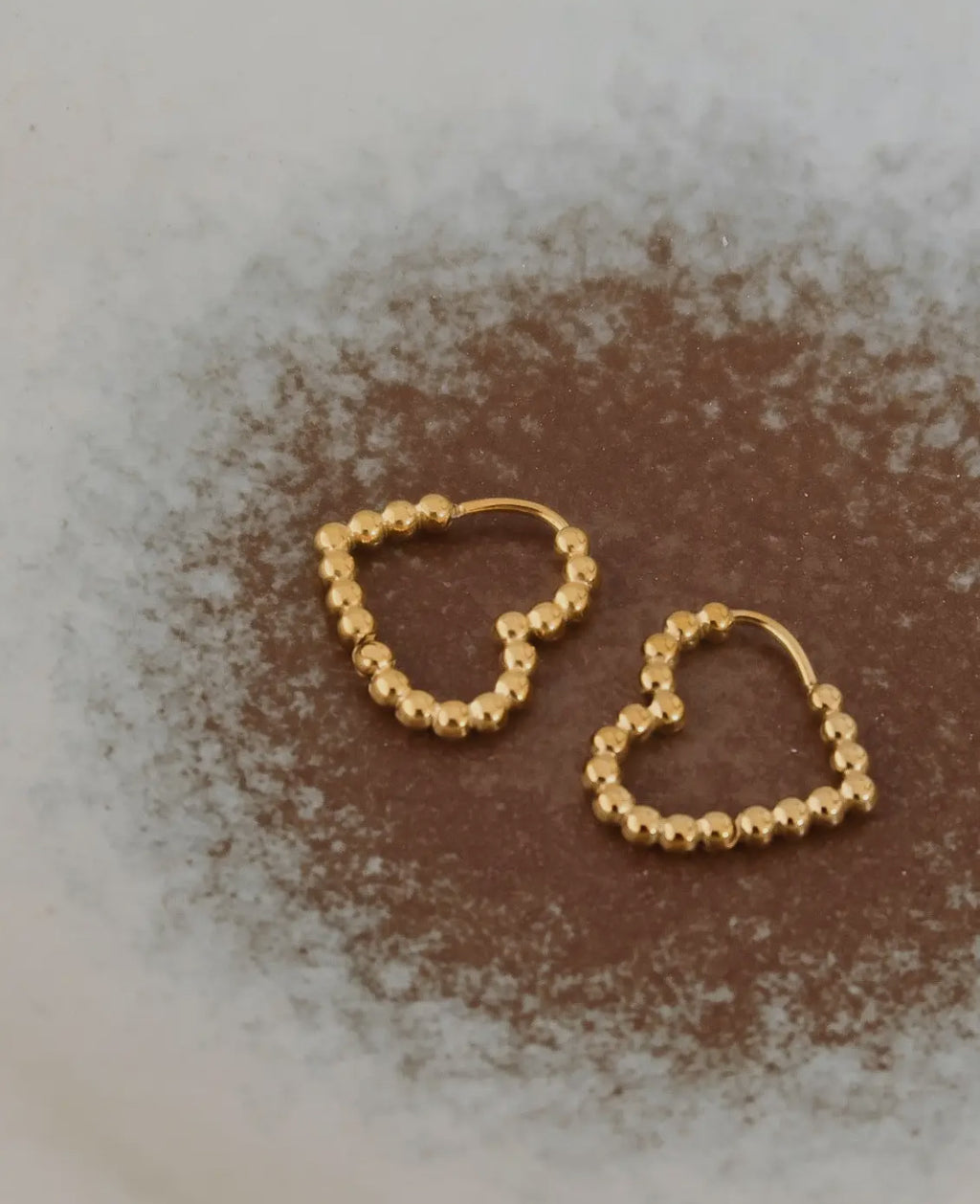 Heart Earrings-18K Gold Non-Tarnish