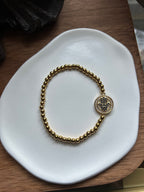 Hamza Hand Gold Plated Bracelet (Handmade)