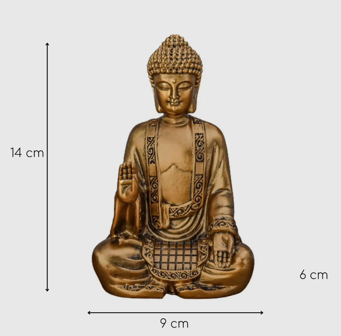 Bodhi Gold Statuette - Feng Shui Decoration and Zen Gift