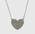 Mama Heart Silver Necklace