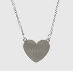 Mama Heart Silver Necklace