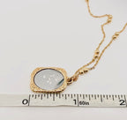 Magic Mirror Rose Stainless Steel Pendant Necklace