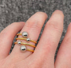 Two Tone Steel Ball 18K Gold Plated S.Steel