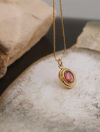 Rubi 18K Gold Non Tarnish- Gemstone Necklace