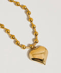 Paris 18K Gold Non-Tarnish Large Heart Chain Necklace