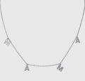 Mama dangling Silver Necklace