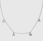 Mama dangling Silver Necklace