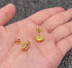 Shell Heart 18K Gold Plated Stainless Steel Ear Studs