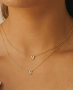 Desir 18K Gold Non-Tarnish Petite Classic Letter Necklace