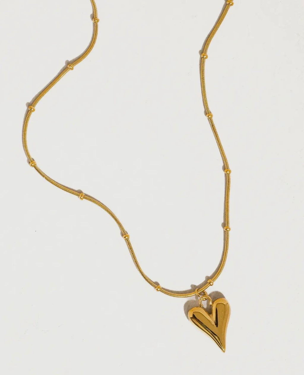 Bay 18K Gold Non-Tarnish Heart Necklace