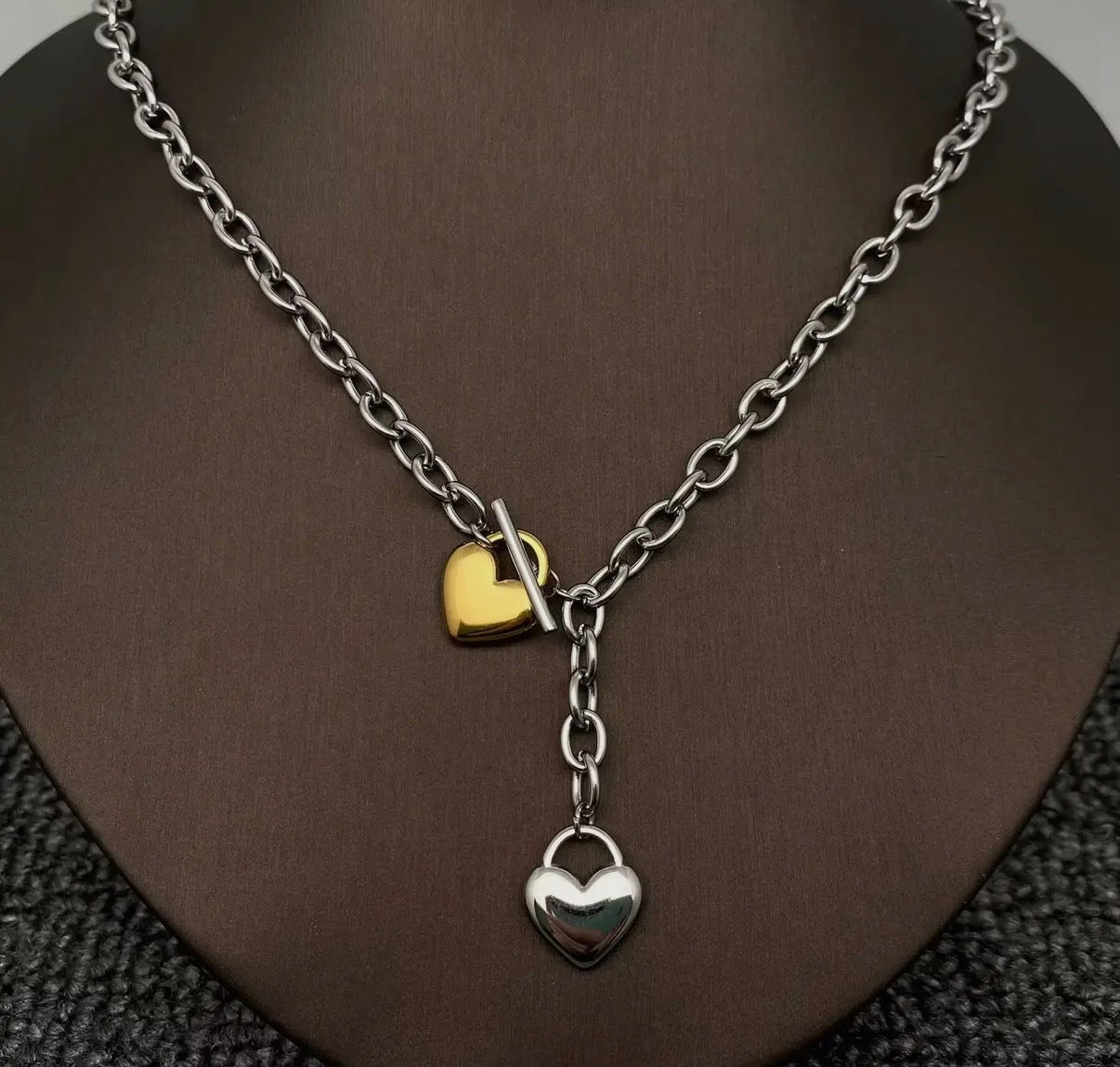 Heart Two-Tone Necklace