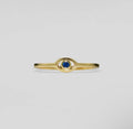 Blue Evil Eye 18K Gold Non Tarnish- Stackable Ring