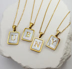 Alphabet Initial Necklace • Anti-Tarnish Stainless Steel