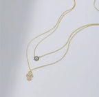 Evil eye/Hamza Hand • Sterling Silver Necklace