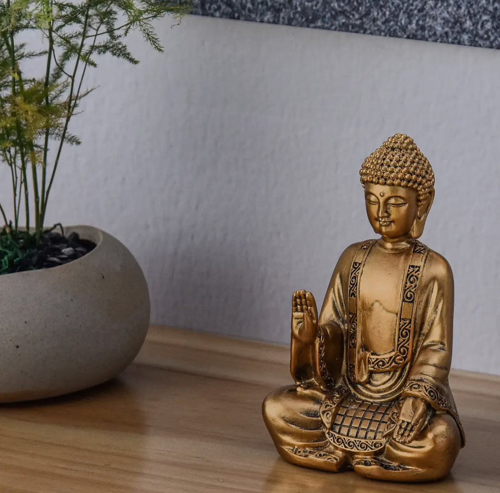 Bodhi Gold Statuette - Feng Shui Decoration and Zen Gift