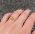 18K Gold Plated S.Steel Small Flower Adjustable Ring