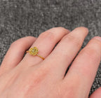 18K Gold Plated S.Steel Small Flower Adjustable Ring