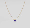 Turkish Evil eye -(6mm) Sterling Silver Necklace