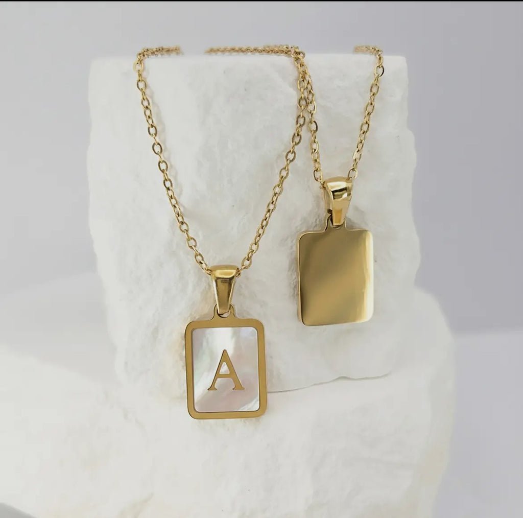 Alphabet Initial Necklace • Anti-Tarnish Stainless Steel