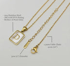 Alphabet Initial Necklace • Anti-Tarnish Stainless Steel