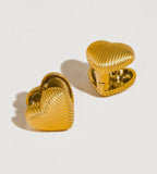 Kylo Heart Earrings-18K Gold Non-Tarnish