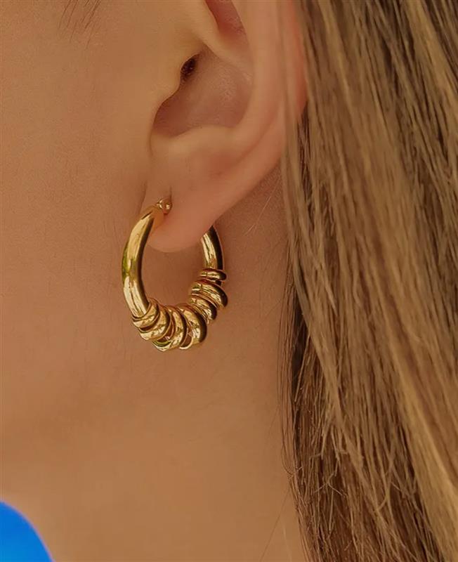Novine 18K Gold Non-Tarnish Hoop Earring