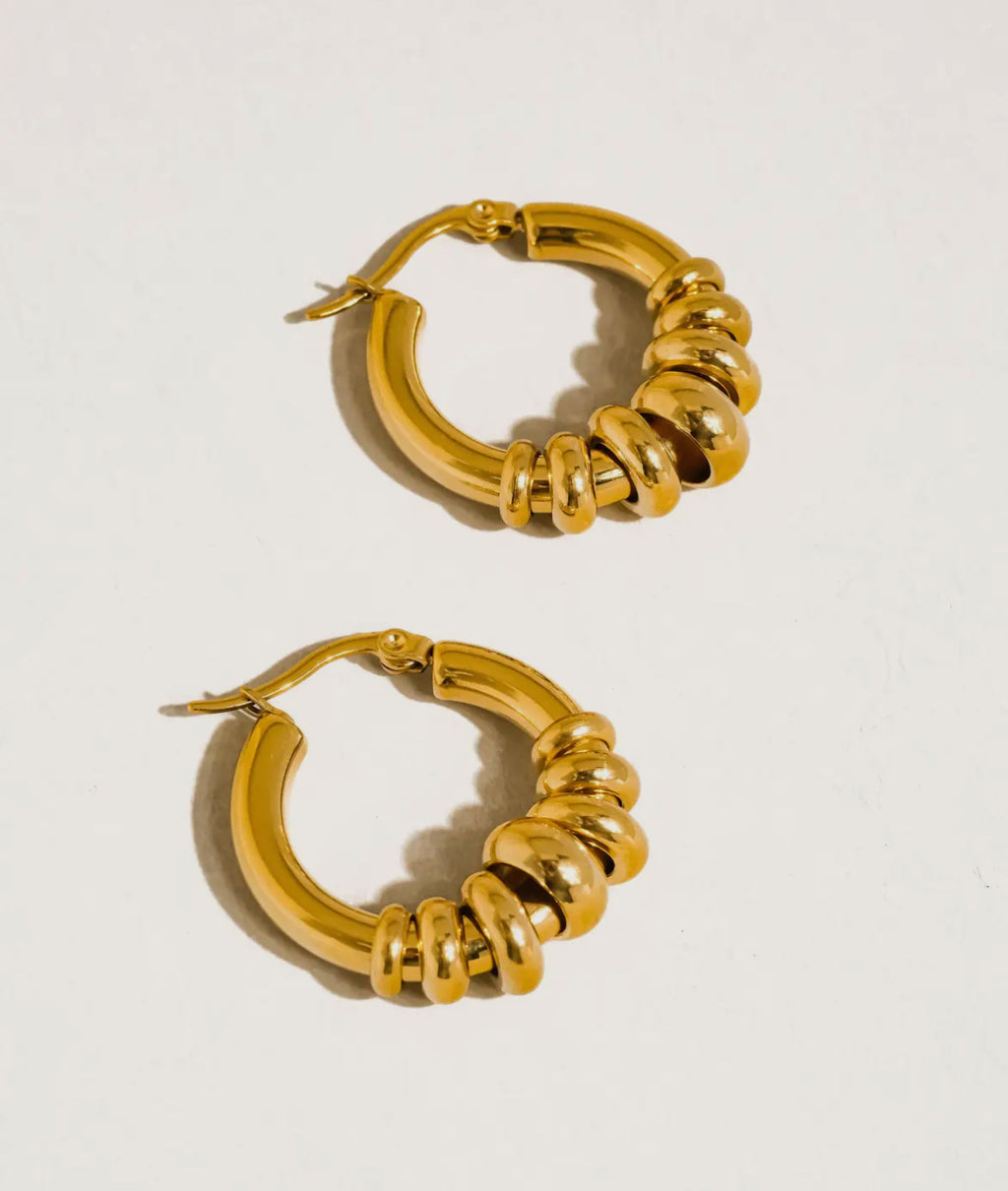 Novine 18K Gold Non-Tarnish Hoop Earring