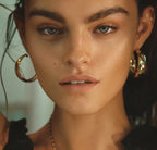 Rome 18K Gold Non-Tarnish Classic C Hoop Earring