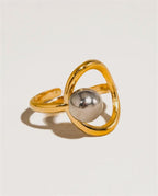 Sibyelle 18K Gold Non Tarnish- Two Tone Ring