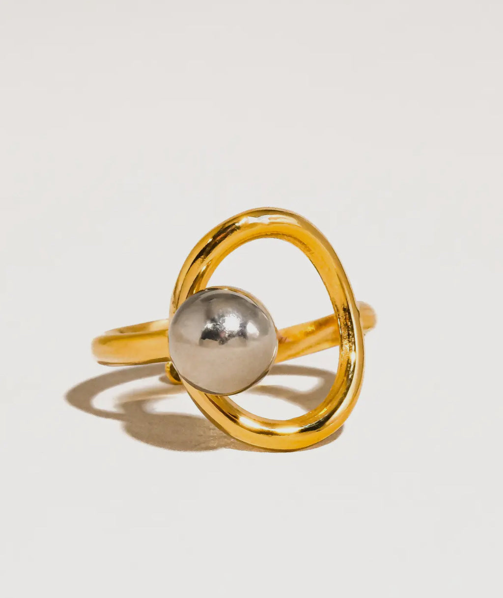 Sibyelle 18K Gold Non Tarnish- Two Tone Ring