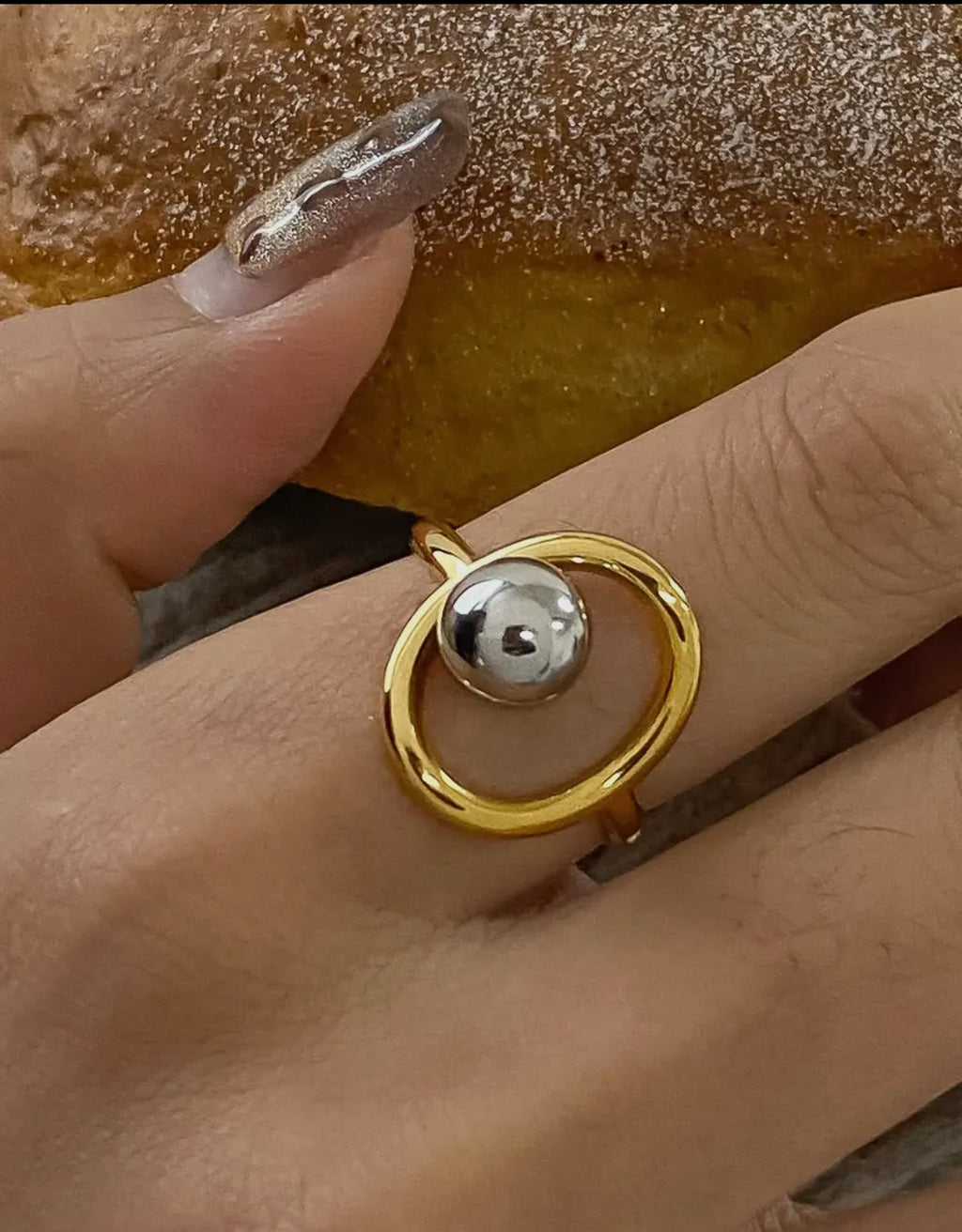 Sibyelle 18K Gold Non Tarnish- Two Tone Ring