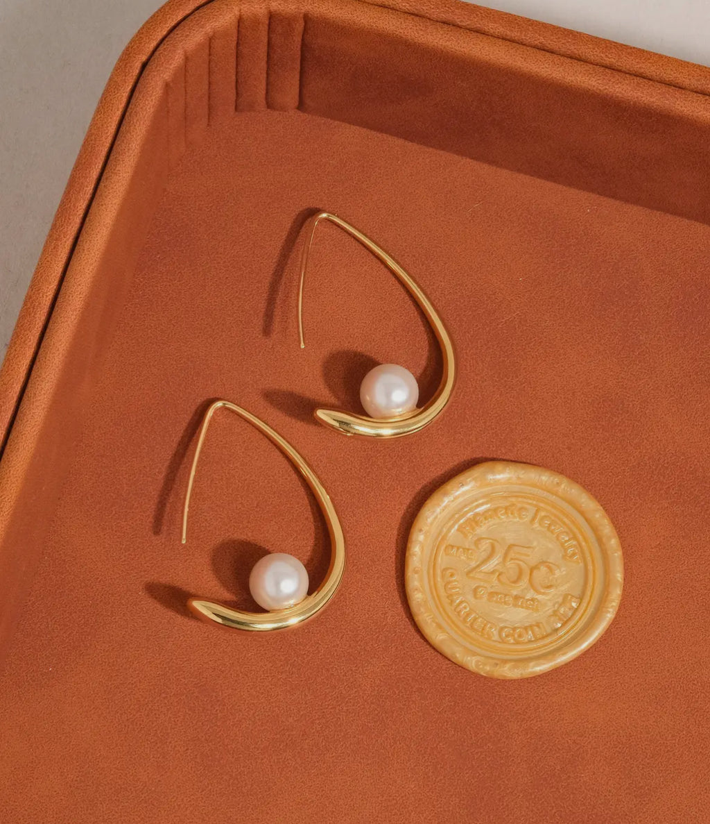 Tallis 18K Gold Non-Tarnish Pearl Drop Earring